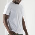 thumbnail image 5 of Sngxgn Men Mens T Shirts Short Sleeve Slim Fit Stretch Workout Ribbed Knit Tee Shirts(White,L), 5 of 6