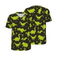 thumbnail image 3 of Daiia Cute Cartoon Dinosaurs Mens Baseball Jersey Button Down Shirts Short Sleeve Sports Uniforms-X-Large, 3 of 9