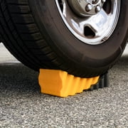 Camco Curved Camper/RV Leveler & RV Wheel Chock, Compatible with Trailers Up to 30,000 lb (44423)