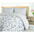 thumbnail image 5 of Ambesonne Floral Duvet Cover Sets, Vintage Rose Bouquets, 2-King, Violet Blue Green White, 5 of 7