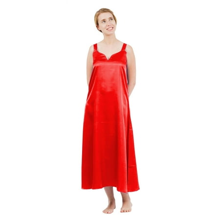 

Up2date Fashion s Women s Long Satin Chemise / Nightgown