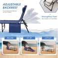thumbnail image 6 of Foldable Chaise Lounge Chair with Adjustable Positions and Side Pocket, for Indoor and Outdoor Use, 6 of 12