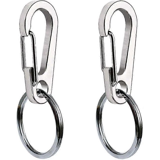 2 Pack Dog Tag Clips, Stainless Steel Heavy Duty Quick Clips Pet Id Tag Holde