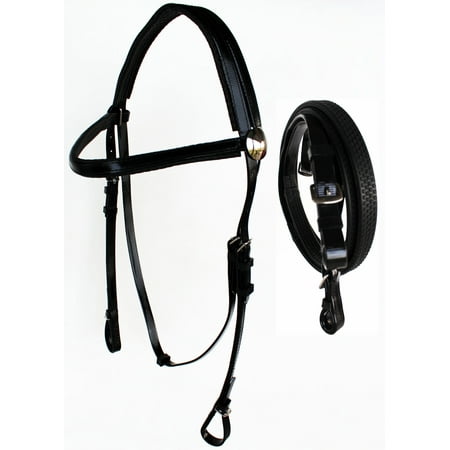 Reins Set Tack - Horse Black Biothane Browband Headstall & Reins Tack Set w/ Buckle Ends 40HS12