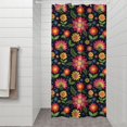 thumbnail image 2 of Pioneer Flower Floral Print Pattern Shower Curtain 36"x72", Bathroom Decorative Shower Curtain Set with 12 Hooks, Waterproof Washable, 2 of 6