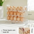 thumbnail image 1 of Auto Flip Egg Organizer  3-Tier Egg Holder Storage 30 Count  Egg Storage, 1 of 5