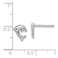 thumbnail image 4 of Auriga Fine Jewelry 925 Sterling Silver Rhodium-plated Dolphin Post Stud Earrings for Women, 4 of 6
