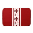 thumbnail image 4 of Simply Daisy 24" x 17" Plush Microfiber Navy Key Stripe Bath Mat, 4 of 5