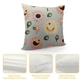 thumbnail image 4 of SHANXI Happy Face Flower Preppy Throw Pillow Cover, Hippie Retro Groovy Aesthetic Happy Face Cute Pillowcase Decoration for Sofa Bedroom Living Room,  20x20in, 4 of 5