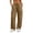 Khaki, variant on Cargo Pants for Women Plus Size High Waist Pocket Drawstring Elastic Waist Long Pants Solid Color Workout Pants Everyday Wear
