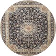 thumbnail image 1 of Ahgly Company Indoor Round Traditional Charcoal Gray Persian Area Rugs, 4' Round, 1 of 6