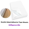 thumbnail image 3 of 10 Pcs Double Sided Adhesive Tape Sheets, 8.3x11.5 Inch Strong Adhesive Arts Crafts Tape for DIY Art, Photo Albums Making and Gift Wrapping, 3 of 5