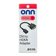 onn. DVI to HDMI Adapter, Male to Female Video Converter for 1080p & 2K Monitor, TV, Projector, PC