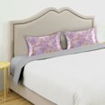 thumbnail image 3 of Yayeee Pillowcase Queen Size Set of 2 Satin Wrinkle Resistant Envelope Pillow Case, Pastel Pink Marble Pattern, 3 of 8