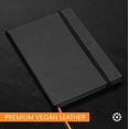 thumbnail image 4 of Notsu Pitch Black Paper Notebook B5 Dotted Journal | Minimalist Bullet Dot Grids with 160 Black Pages of Premium Thick 150gsm Paper, Vegan Leather Hardcovers, 4 of 9