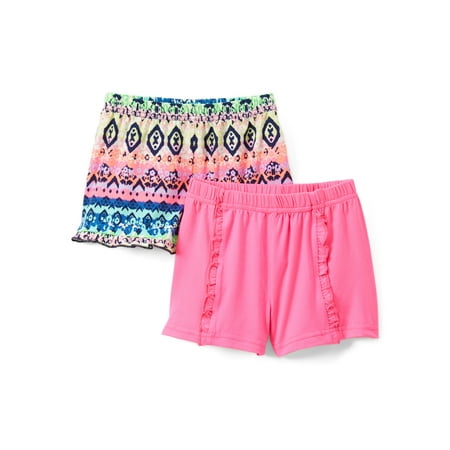 Ruffled Bloomers Shorts - Freestyle Revolution Solid and Printed Ruffle Shorts, 2-pack (Toddler Girls)