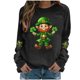 thumbnail image 2 of RKSTN Women's St Patrick's Day Sweatshirt Plus Size Crewneck Irish Gift St Patricks Luckys Shamrocks Graphic Print Hoodless Sweatshirts Top Womens Casual Round Neck Loose Fits Long Sleeve T Shirts, 2 of 5