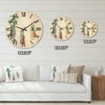 thumbnail image 4 of Designart 'Three Potted Houseplants On White' Traditional Wood Wall Clock, 4 of 5
