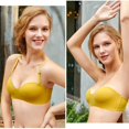 thumbnail image 6 of Women Wireless Strapless Bra Solid One-pieces Gather Thin Brassiere Top, 6 of 6