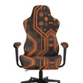 thumbnail image 3 of Whosucclay Orange Line Print Gaming Chair Covers, with Armrest Cover Computer Chairs Slipcovers Stretchable Elastic Machine Washable Gaming Chair Seat Cover with Zipper, 3 of 8