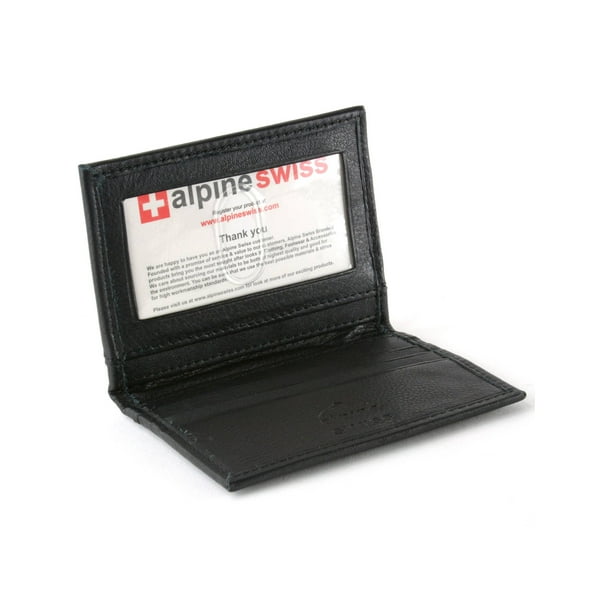 Alpine Swiss Alpine Swiss Thin Front Pocket Wallet Business Card Case