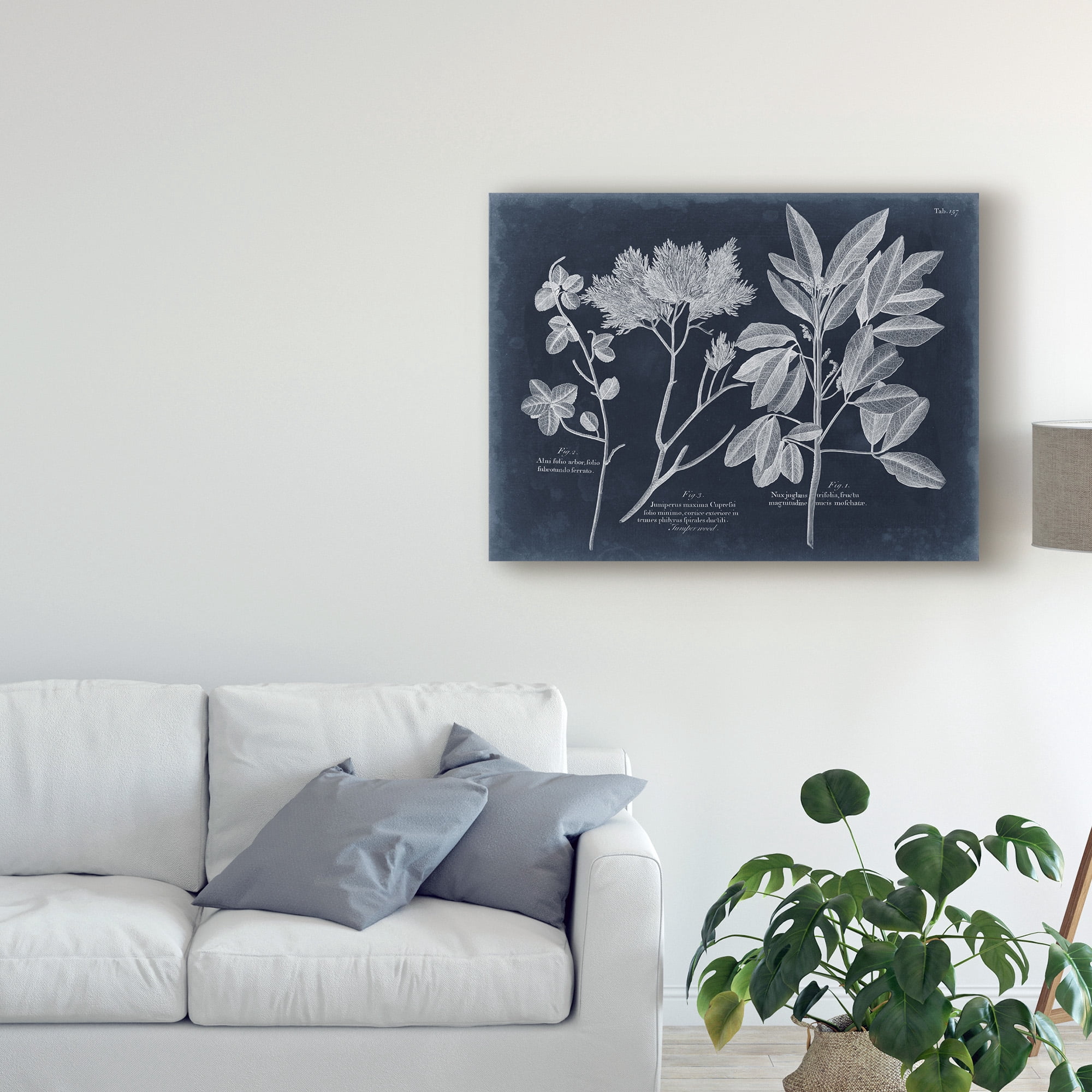 Trademark Fine Art 'Foliage on Navy VI' Canvas Art by Vision Studio