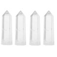 thumbnail image 1 of Luckeeper Varitas de cristal curativo de 2.0 in, varita de cristal de cuarzo transparente, 6 facetas, terapia de meditación Reiki Chakra, 4 unidades, 1 of 5
