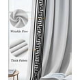 thumbnail image 3 of White Greek Key Blackout Curtains for Bedroom Living Room Darkening Curtains 54 Inch Long Geometric Greece Ancient Farmhouse Geo Short Curtain for Small Window Treatment Grommet Drapes 42"x54"x2, 3 of 9