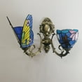 thumbnail image 4 of Artistic Style Wall Sconce, Butterfly Stained Glass Bedside Wall Lamp for Living Room Bedroom Bathroom Hallway Decorative ,9, 4 of 4