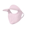 thumbnail image 4 of Women's UPF 50+ Ice Silk Face Mask with Visor Brim, Breathable Mesh Sun Shield for Outdoor Hiking Running Cycling, Lightweight UV Protection Half Face Cover for Sports Light Pink, 4 of 4