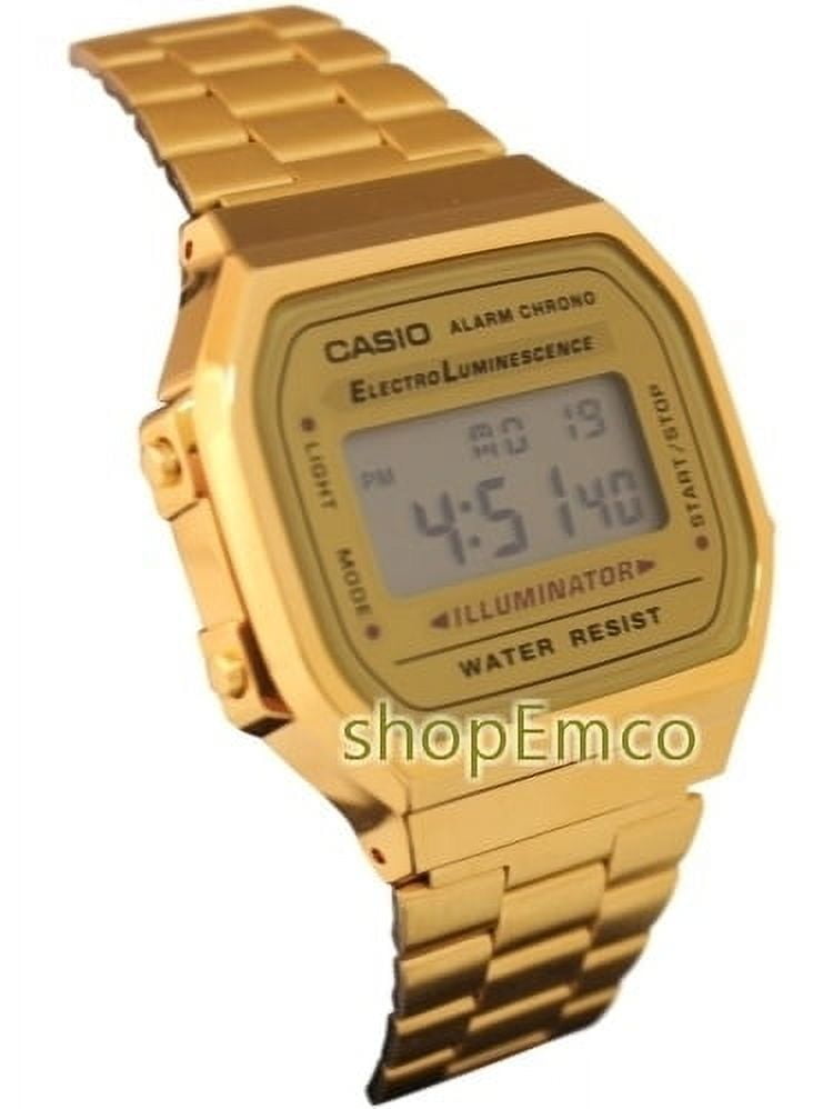 Casio Vintage Retro Gold Digital Dial Stainless Steel Unisex Watch A168WG9UR