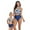 A Blue, variant on Family Mother Daughter Swimsuits 2PCS Parent-Child Girls Bikini Women Bathing Suit Set for Toddler Kids Mom Two Piece Halter Swimwear