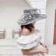 thumbnail image 2 of Sombrero de verano para mujer con flores y hojas anchas - Sombrero de playa para despedida de soltera, encaje/poliéster, talla única, protección UV, 2 of 5