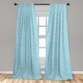 thumbnail image 5 of Ambesonne Aqua Curtains, Water Drops Oceanic Naval, Pair of 28"x95", Pale Blue, 5 of 5