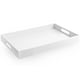 thumbnail image 1 of Home Redefined Bandeja Decorativa para Servir de Piel Sintética de Cocodrilo Rectangular de 45 X 30 Cm con Asas, Color Blanco, 1 of 5