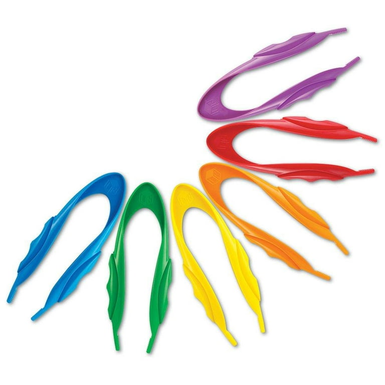  Rainbow Tweezers - Motor Skill Development Toy for Toddlers -  Teach Sorting, Counting, and Other Early Mathematics Skills - Sensory  Learning Tools for Kids in 6 Colors - Montessori, Preschool Supplies : Toys  & Games