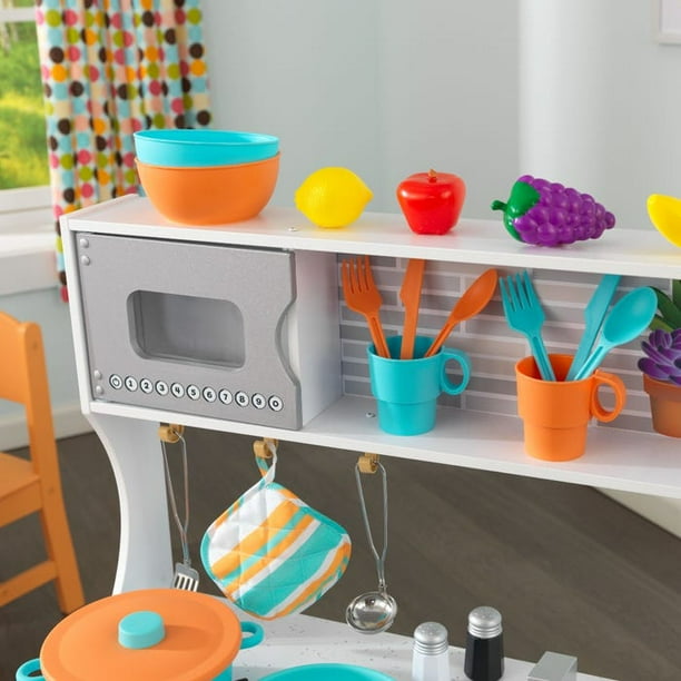 Cocina Madera de juguete KidKraft con Accesorios Blanca 53370 Bodega Aurrera en linea