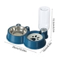 thumbnail image 3 of Comedero y bebedero para perros y gatos, doble cuenco antideslizante de acero inoxidable, cuencos desmontables para comida seca y húmeda, bandeja fácil de limpiar para alimentar a tu mascota, 3 of 6