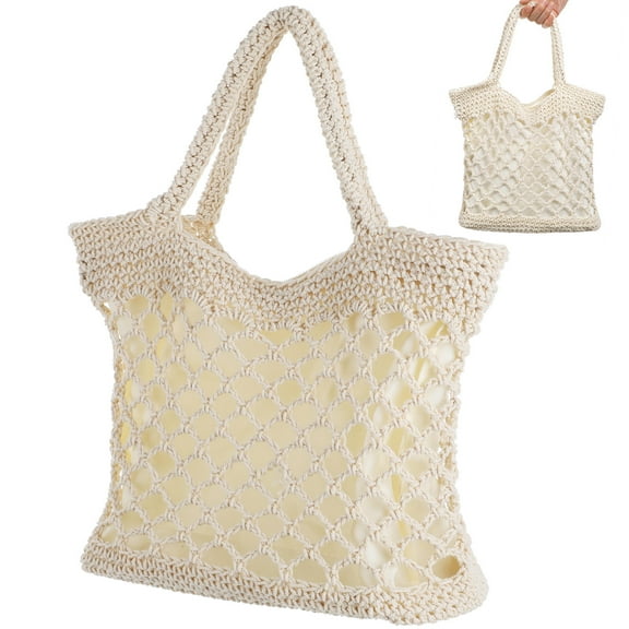 COSMOBETTY Cute Beach Bag Woven for Girls 1Set 11.8x9.8x3.9in
