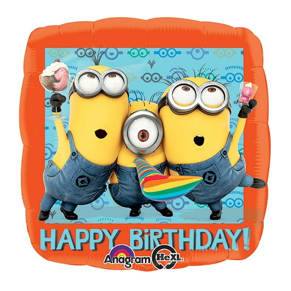 Despicable Me Happy Birthday 17in Mylar Balloon 1 Count [29953]