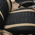 thumbnail image 4 of Maidao Car Seat Covers Leather Set for Nissan for Sentra 2007-2012 5 Seats Compatible Airbag Waterproof Front Rear Cushion Protector Beige, 4 of 8