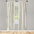 thumbnail image 3 of Ambesonne Abstract Curtains, Swirls Pattern Circles, Pair of 28"x84", Pale Grey Eggshell, 3 of 5