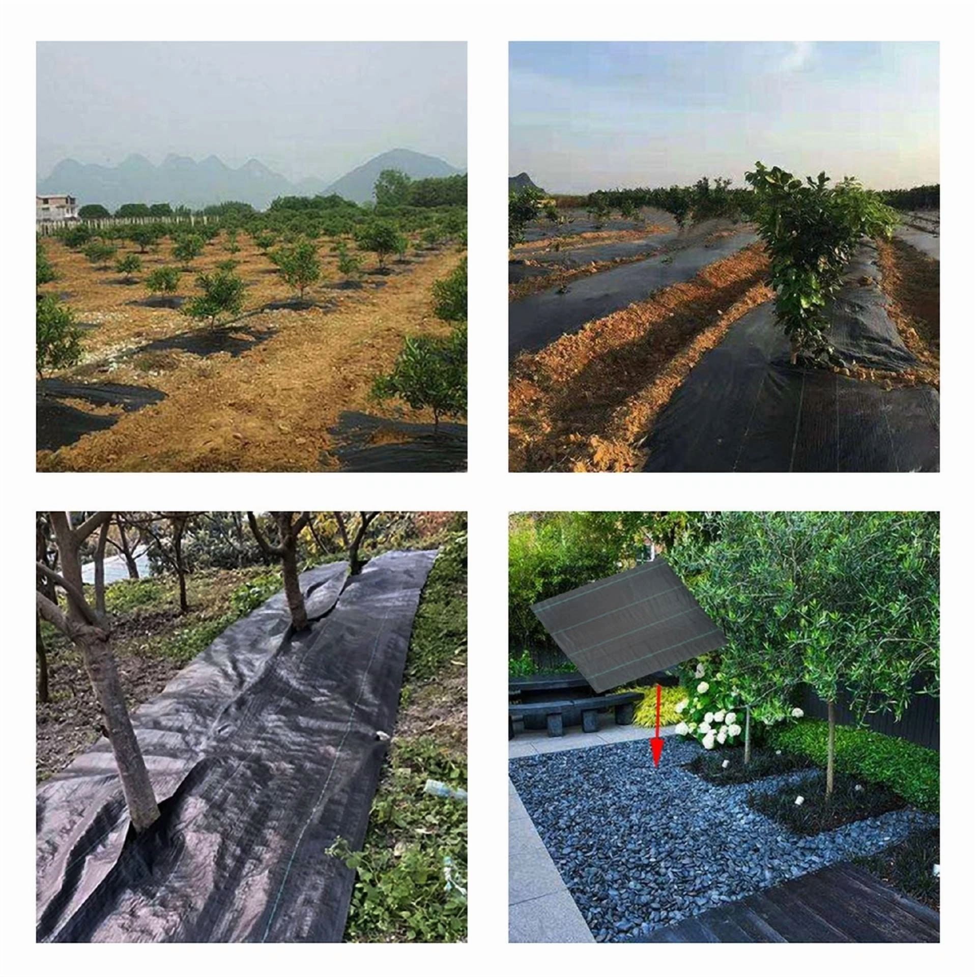 PURELY- 4×16Ft Weed Barrier Garden Landscape Fabric Woven Ground Cover 3.2Oz