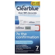 Clearblue Early Pregnancy Test Kit, At-Home Pregnancy Test Kit for Women, hCG Hormone Pregnancy Tests with Easy-to-Read Results, 7 Tests