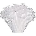 thumbnail image 1 of 100 Pcs Balloon Sticks,Plastic Thicken Durable Milk-White Sticks Holders With Cups For Party Decor, 1 of 5