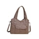 thumbnail image 4 of Bolso de hombro de piel sintética, estilo hobo, elegante bolso de mano para mujer, bolso de mano con correa ajustable. Caqui, 4 of 8