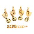thumbnail image 1 of EeaseCA 1 Set Skull Shape Vintage Style Guitar Machine Heads 2R2L Tuning Pegs for Ukulele GC507 (Golden), 1 of 7