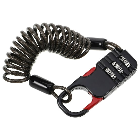 Masteelf Steel Cable Lock Mini Bike Lock with Resettable Combination Locks Bicycle Chain Lock Scooter Locks Portable Helmet Lock for Motorcycles Bike Travel Use Black
