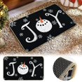 thumbnail image 2 of Anydesign Felpudo Navideño Felpudo Blanco Y Negro Con Muñeco De Nieve Y Copos De Nieve Con Base Antideslizante De Goma Felpudo Decorativo Navideño Para Interior Y Exterior, Cocina Y Dormitorio, 2 of 6