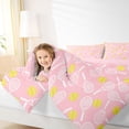 thumbnail image 3 of Manfei Tennis Sport Games Full Size Comforter Sets,Ball Theme Bedding Comforter Set For Girls,Rose Shade,Pink Reversible,3-Piece,1 Comforter and 2 Pillowcases, 3 of 8